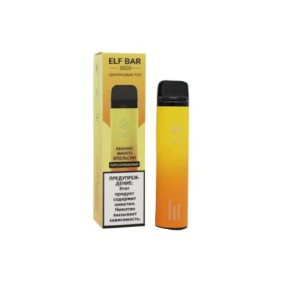 Одноразовая электронная система доставки никотина ELFBAR 3600 Ананас манго апельсин МТ
